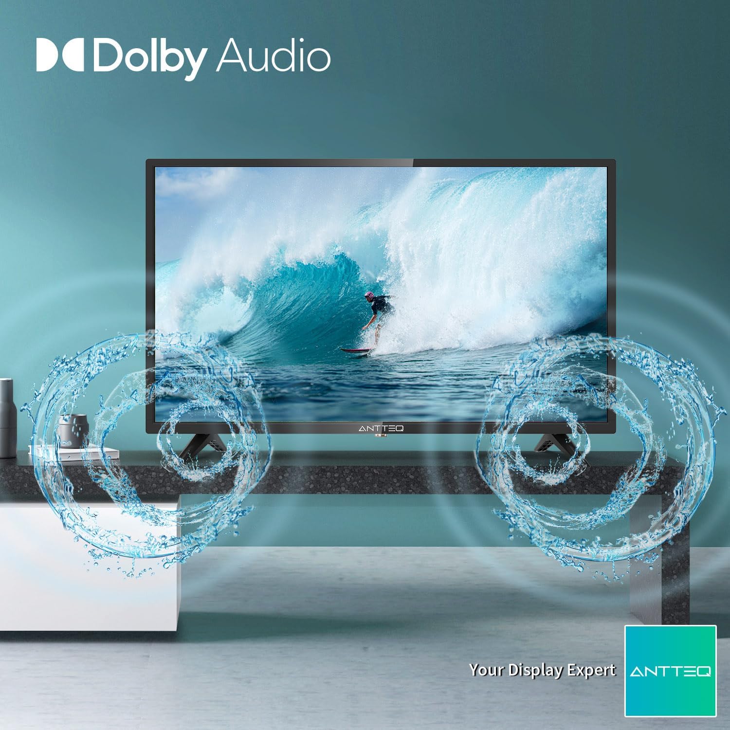 Antteq AB42D1 télévision 42 Pouces (TV 107 cm), Dolby Audio, LED, Triple Tuner DVB-C / T2 / S2, CI+, HDMI, Lecteur multimédia Via USB, Sortie Audio numérique, y Compris Mode hôtel