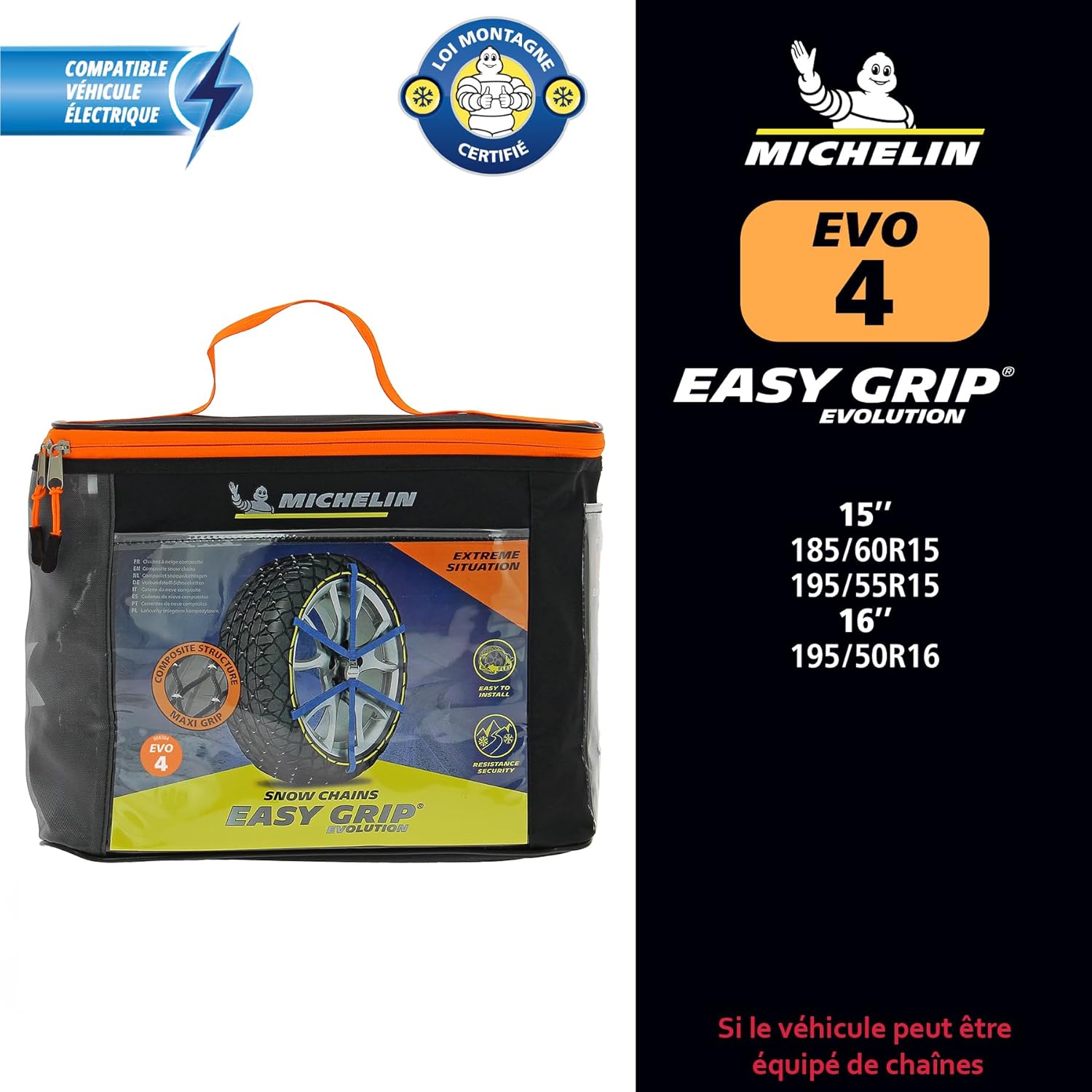 Michelin 008307 Easy Grip Evolution Chane à Neige Composite, EVO 7