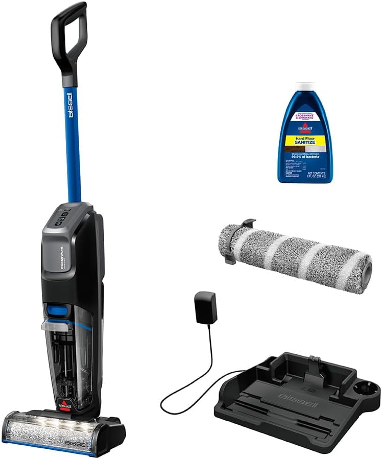 Bissell CrossWave OmniForce, Aspirateur Balai Laveur sans Fil, Aspire & Lave en Même Temps ou Mode Aspiration Uniquement, Nettoyeur Puissant, Nettoyeur a Eau pour Multi-Surfaces, 240m², 3912N