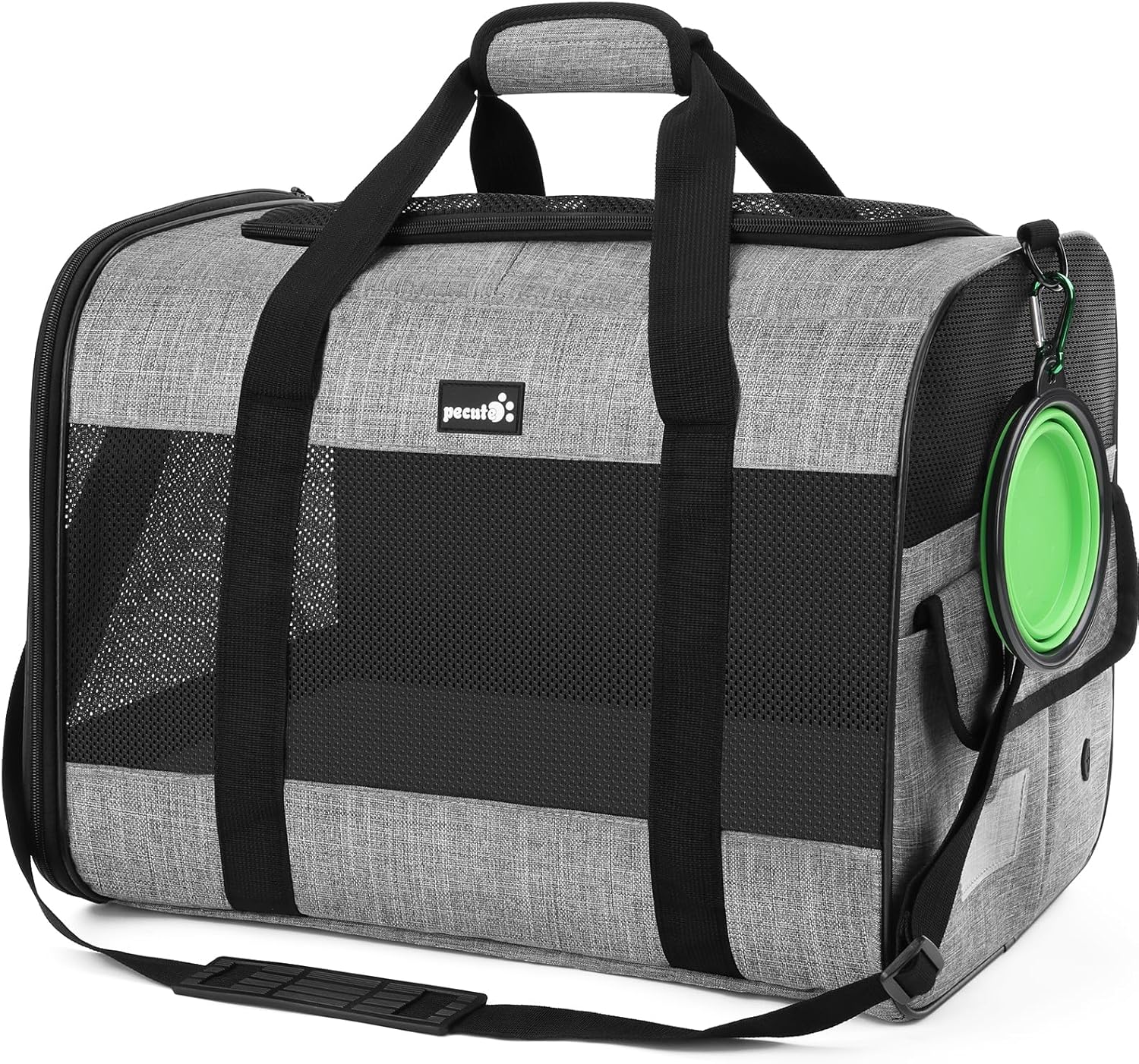 Pecute Sac de Transport pour Animal Domestique, Tissu en Maille Respirant, Convient pour Les Voyages, utilisé pour Chien, Les Chats et Les Chiots de Moins de 6 kg