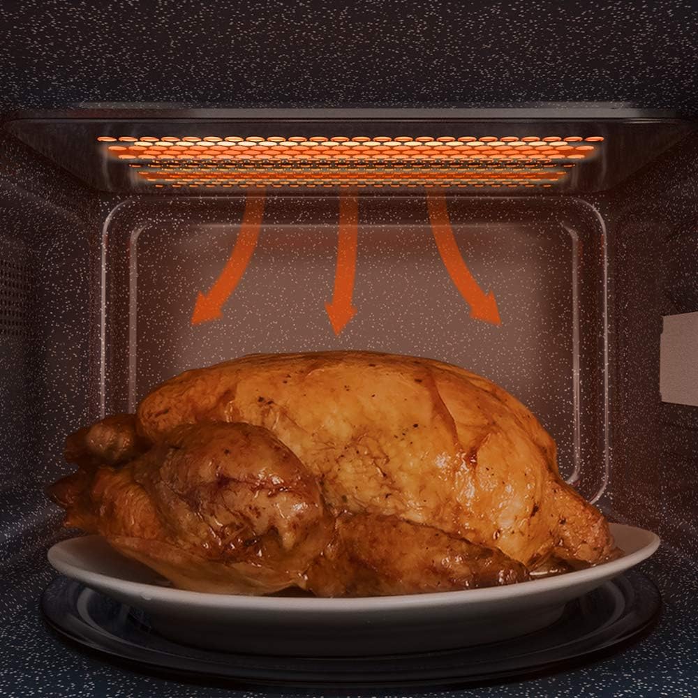 Cecotec Four à micro-ondes ProClean 9110 FullINOX avec grill 1000 W, 30 litres, 5 niveaux de puissance, 8 programmes, minuterie de 60 minutes, revêtement Ready2Clean, design avant miroir