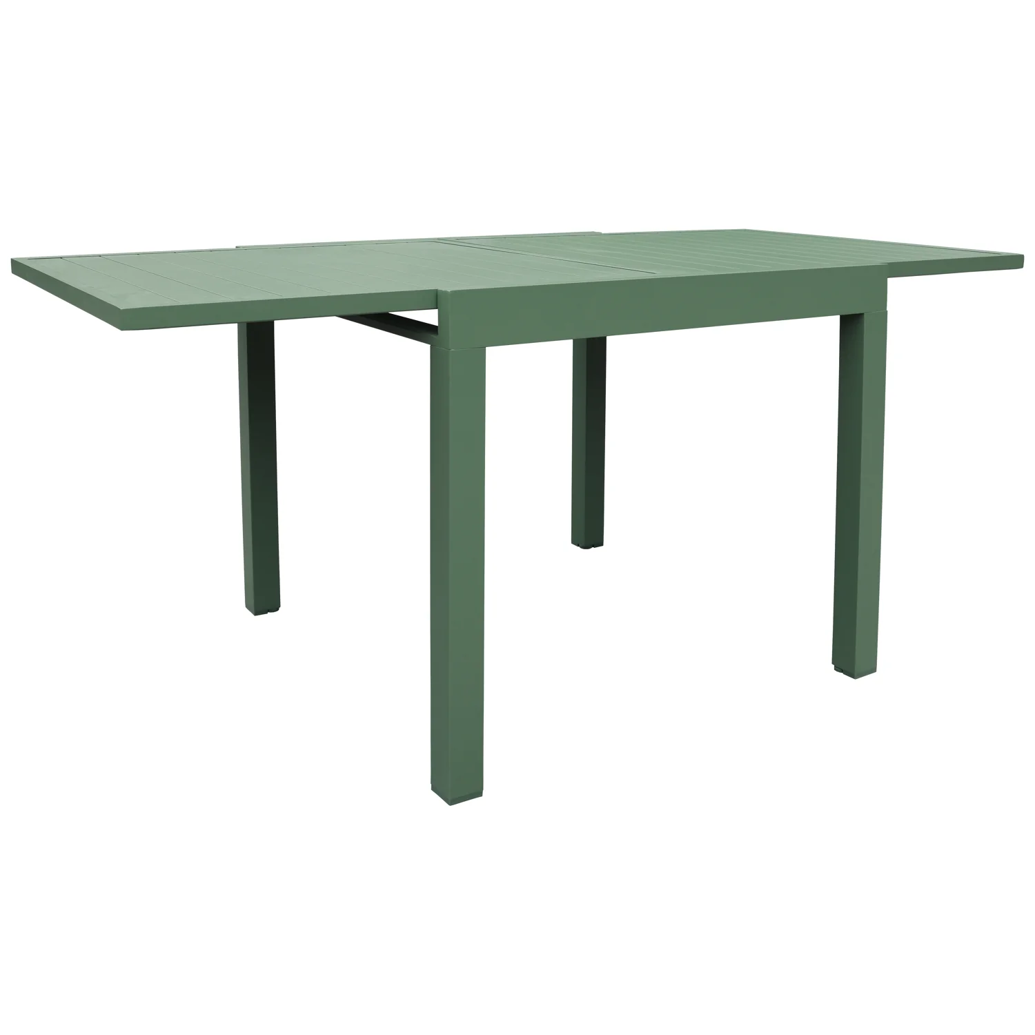 Salon de jardin VENEZIA extensible 90/180 en textilène vert sauge 8 places - aluminium vert sauge Happy Garden