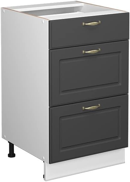 Vicco Meuble pour Four Fame-Line, Blanc Haute Brillance/Blanc, 60 cm avec étagères Ouvertes