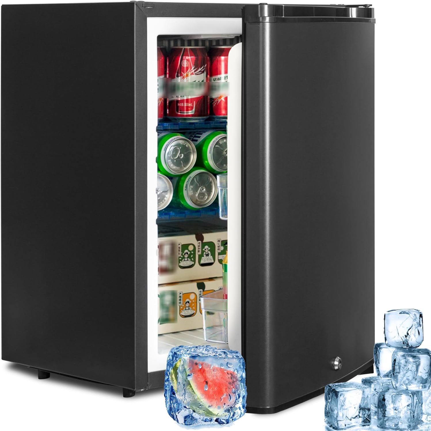 SMETA Frigo 12V, Réfrigérateur Camping 12V 220V 40L, Frigo Caravane, Mini Frigo de Chambre, Frigo 12V Camping Car, Réfrigérateur pour Voiture, Van, Fourgon, Bureau, Gîte - Noir