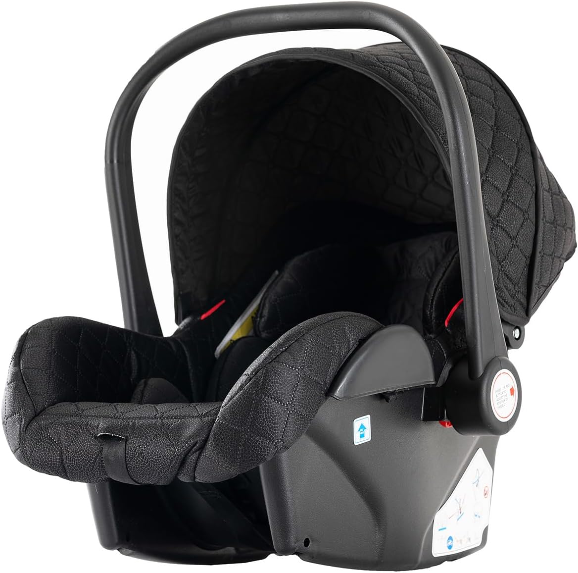 Magic ZC Poussette 3 en 1, Poussette Bebe avec Conception Portable Pliable en Un Clic, Pousette 3 en 1 avec Poussée Réversible Bidirectionnelle, Poussette Trio avec Accessoires (black gold 588)