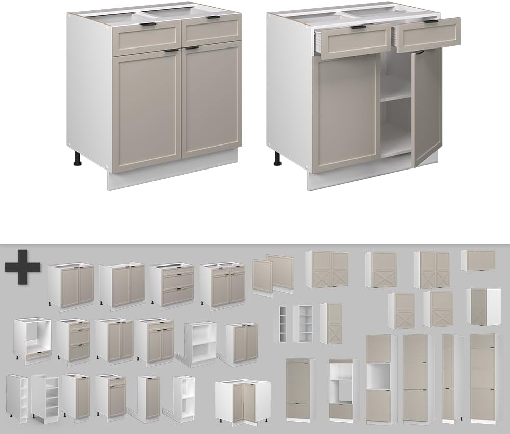 Vicco Meuble pour Four Fame-Line, Blanc Haute Brillance/Blanc, 60 cm avec étagères Ouvertes