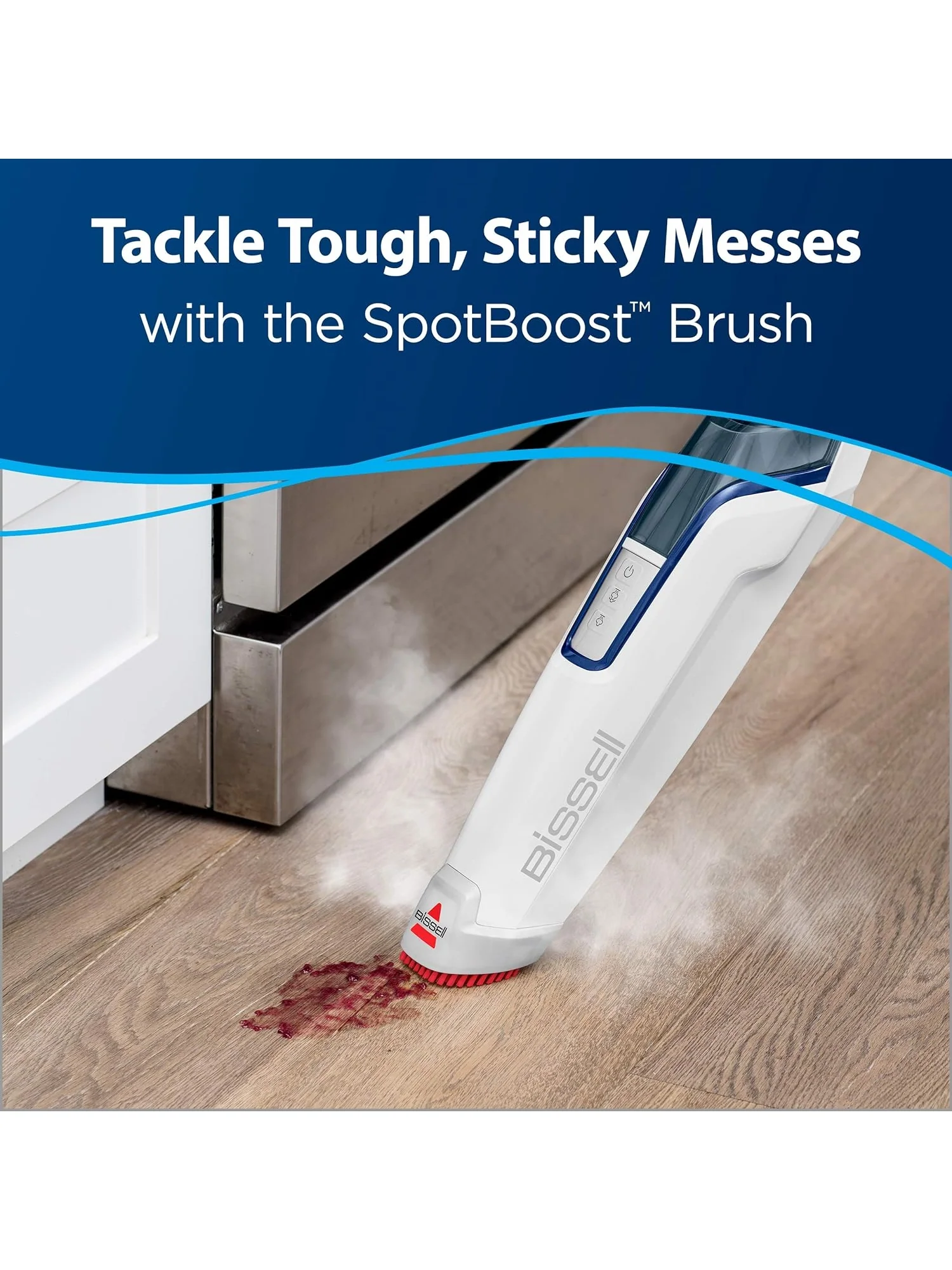 Bissell Steam Mop, Steamer, Tile, Hard Wood Floor Cleaner, 1806, Sapphire Powerfresh Deluxe