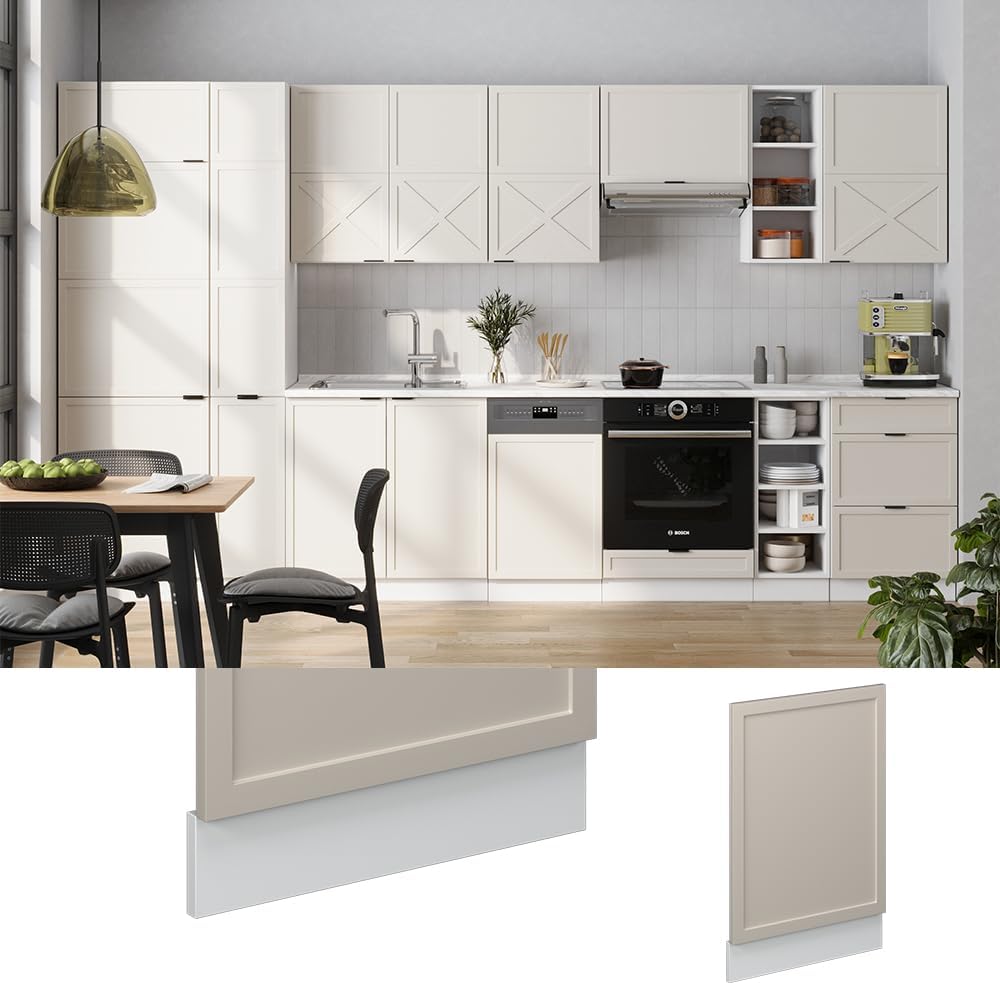 Vicco Meuble pour Four Fame-Line, Blanc Haute Brillance/Blanc, 60 cm avec étagères Ouvertes