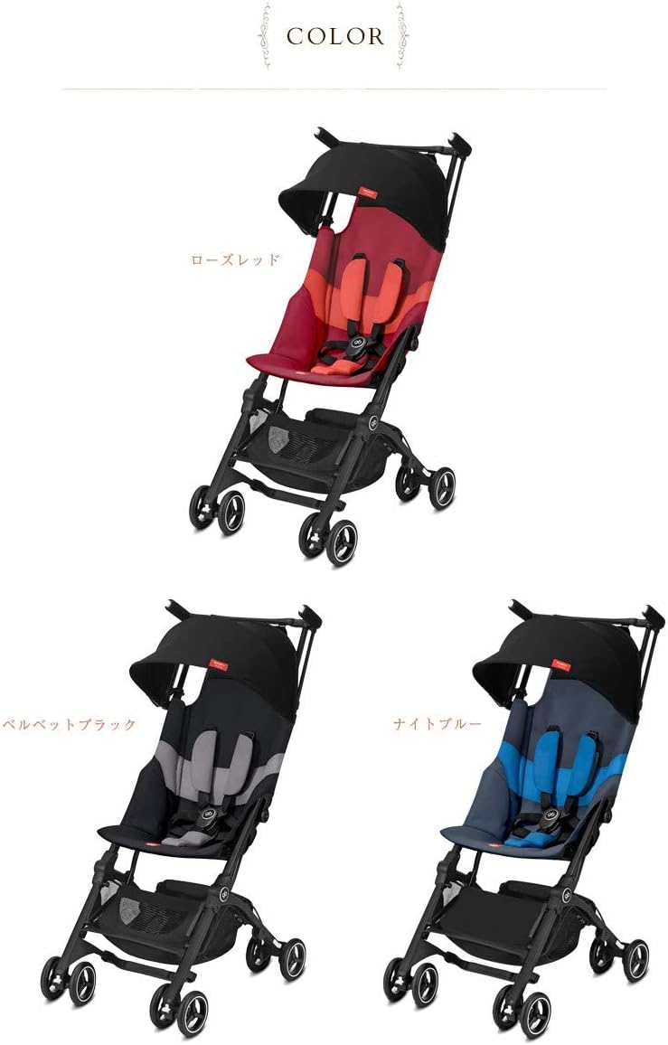 gb Gold Poussette Pockit+ All Terrain, Ultra-compacte, De 6 mois jusqu'à 22 kg (4 ans env.), Velvet Black