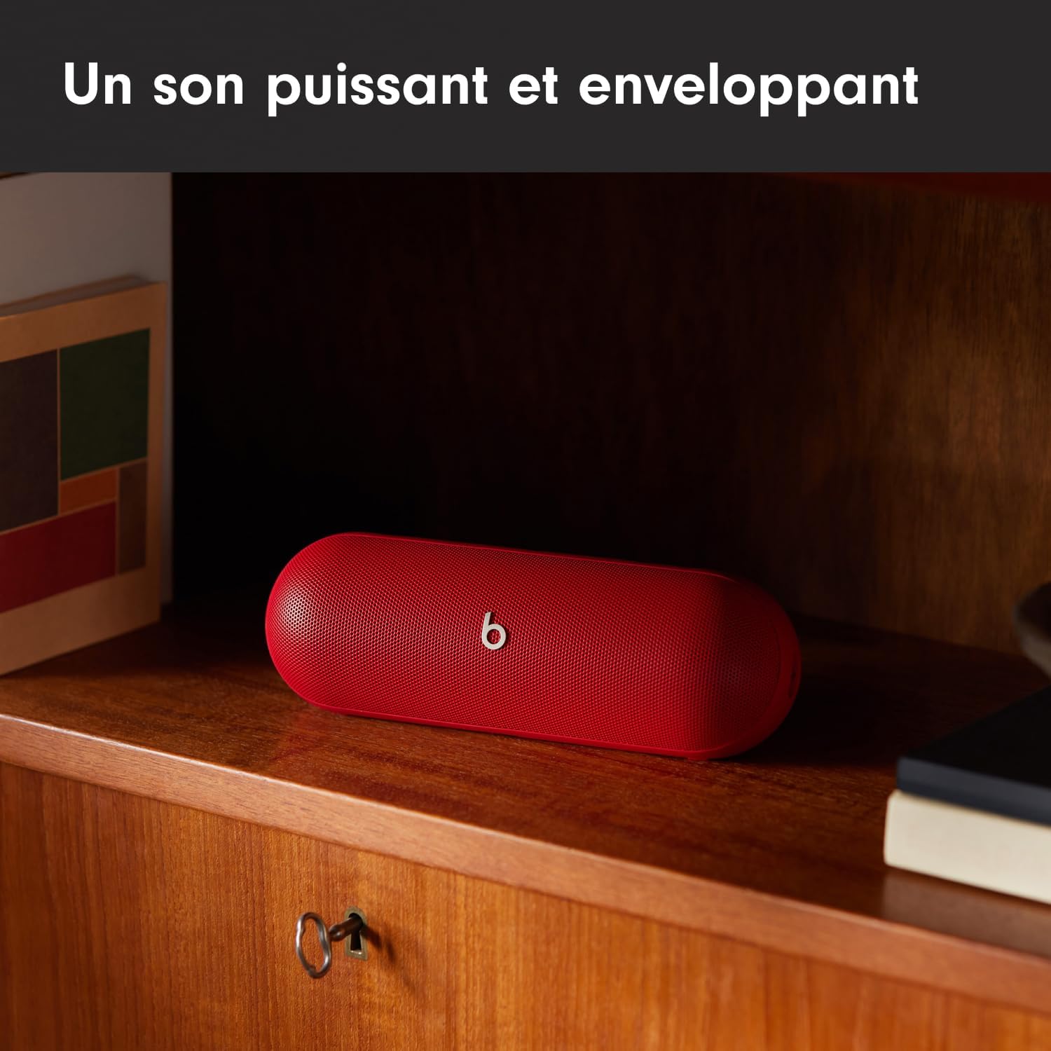 Beats Pill – Enceinte sans Fil Bluetooth et Recharge Mobile Via USB-C – Jusqu'à 24 Heures d'autonomie, résistance à l'eau (IP67), compatibilité Apple et Android, Microphone intégré – Champagne