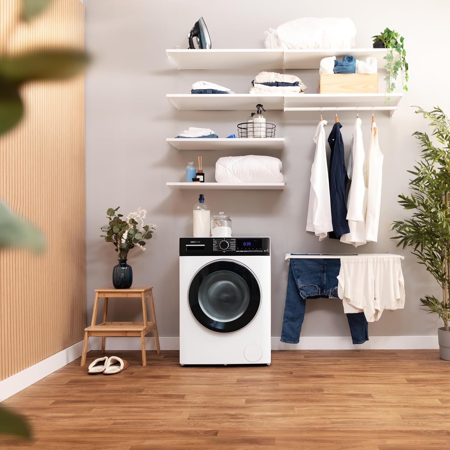 Cecotec Lave-linge 10Kg Bolero DressCode 10610 Inverter Steel A. Chargement Frontale, 1400 RPM, Steam Max, Motor Inverter Plus, 15 Programmes, OnSmart, Stop&Go, Caoutchouc Antibactérien, Drum Clean