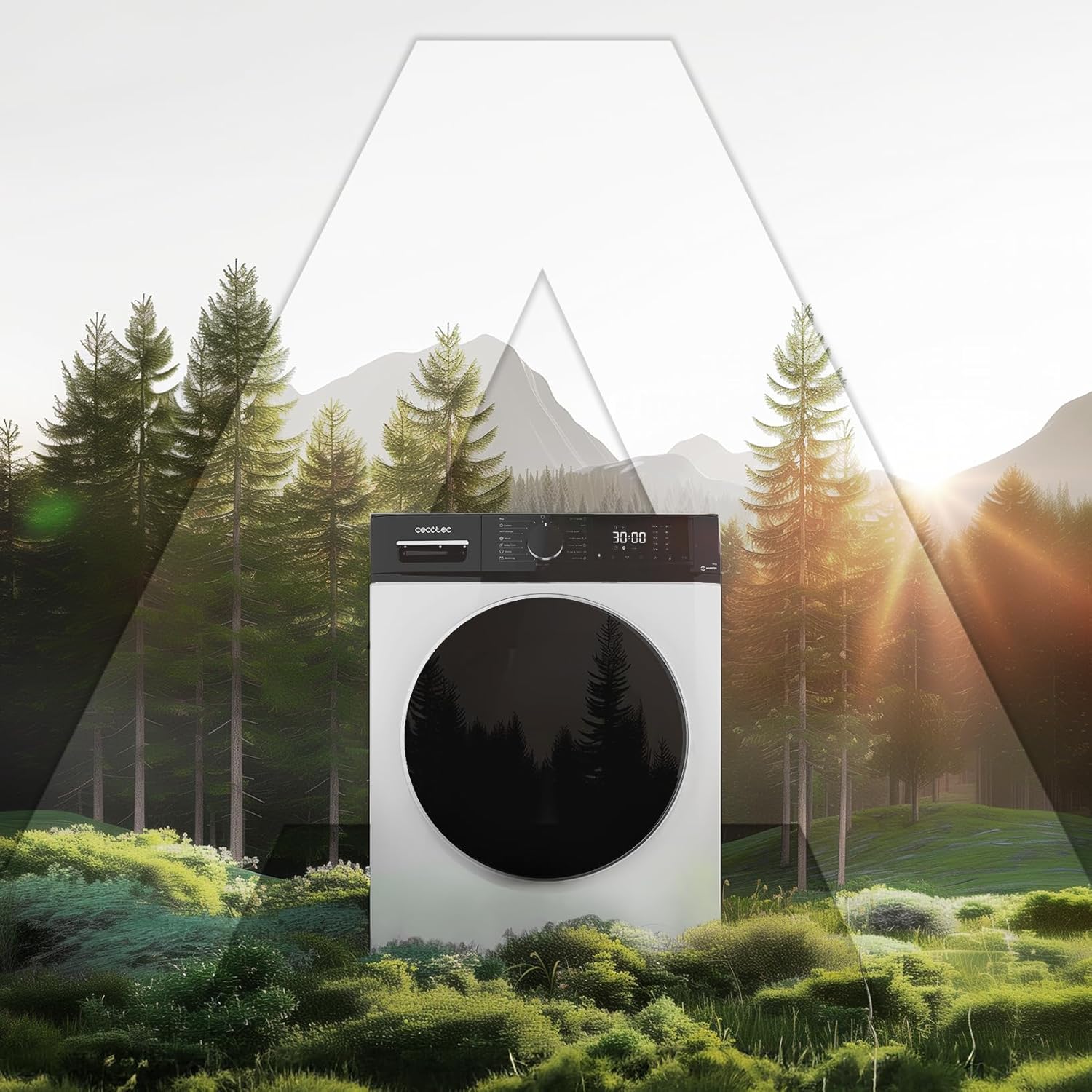 Cecotec Lave-linge 10Kg Bolero DressCode 10610 Inverter Steel A. Chargement Frontale, 1400 RPM, Steam Max, Motor Inverter Plus, 15 Programmes, OnSmart, Stop&Go, Caoutchouc Antibactérien, Drum Clean