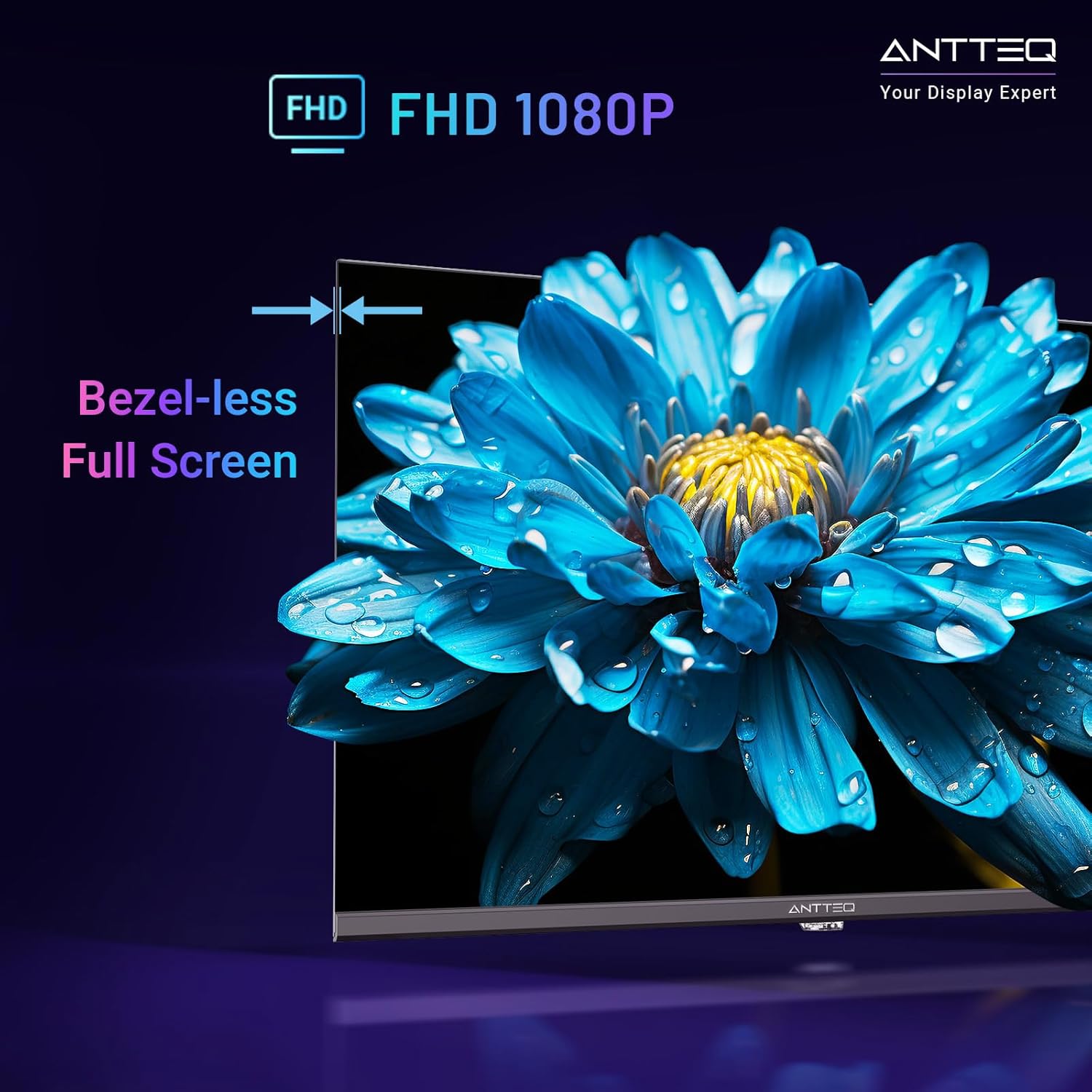 Antteq AB42D1 télévision 42 Pouces (TV 107 cm), Dolby Audio, LED, Triple Tuner DVB-C / T2 / S2, CI+, HDMI, Lecteur multimédia Via USB, Sortie Audio numérique, y Compris Mode hôtel