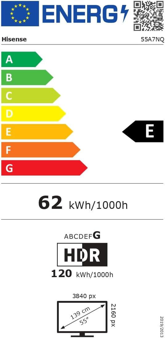 Hisense Smart TV 43 Pouces 43A6N 4K UHD, Dolby Vision, HDR, VIDAA avec Youtube, Netflix, Disney+, Canal +