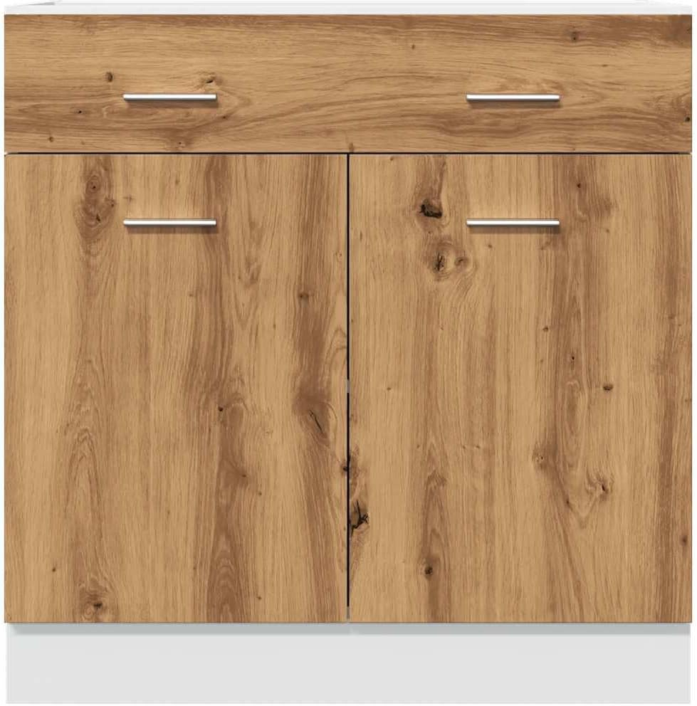 vidaXL Armoire à Micro-Ondes Placard Armoire de Rangement Meubles de Cuisine avec 4 Etagères Intérieur Maison Gris Béton 60x57x207 cm Aggloméré