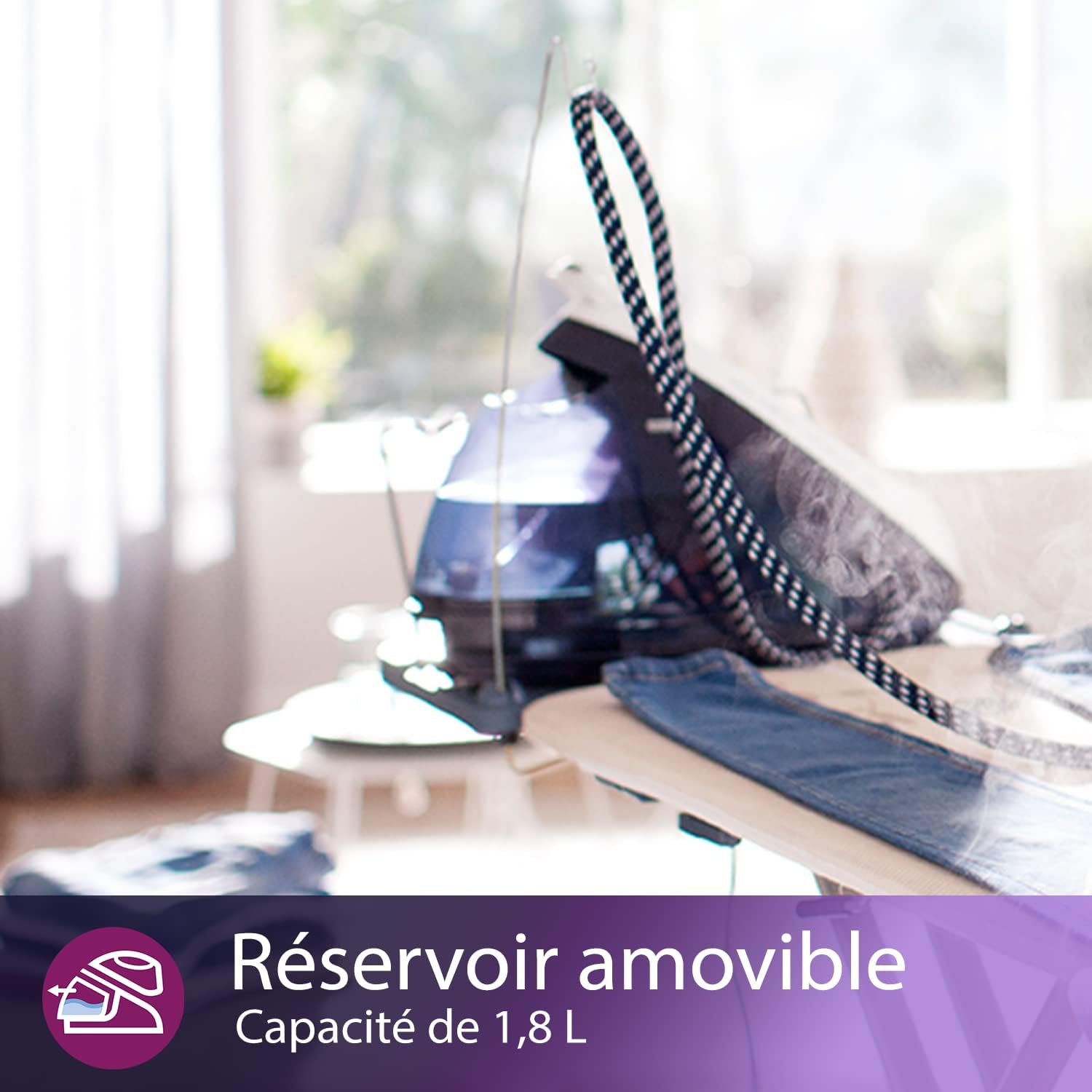 Philips PerfectCare Elite Centrale Vapeur - 2700W, Effet Pressing 520 g, 7,5 Bar, Technologie OptimalTEMP, Mode ECO, T-ionicGlide, Bleu/Blanc (GC9635/20)