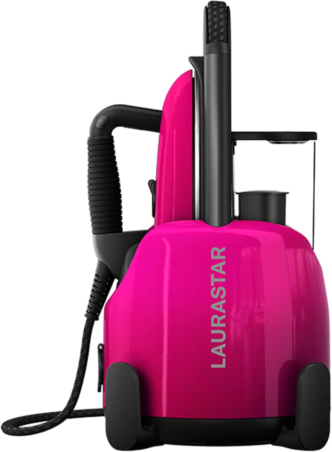 Laurastar Lift Plus Ultimate Black, Centrale Vapeur Nomade 3en1, Repasse, Défroisse et Purifie Vos Textiles, Vapeur Hygiénique, Design, Réservoir Amovible, Repassage Vertical, Enrouleur Automatique,