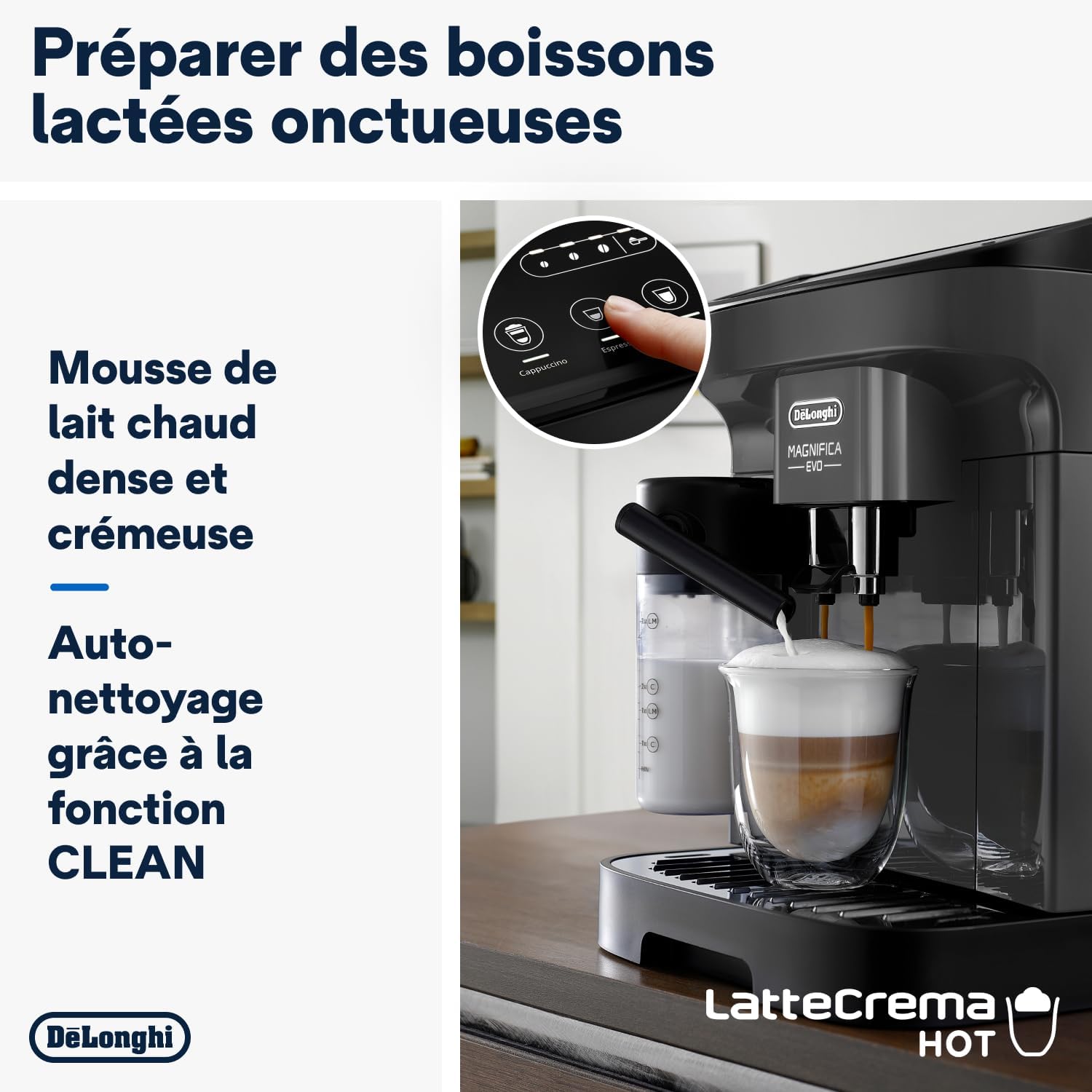 De'Longhi Magnifica Evo Machine a Café Grain ECAM292.81.B, Machine Expresso et Cappucino, 1.8L, 1450W, Noir [Exclusif Amazon]