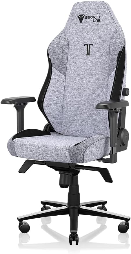 Secretlab Chaise Gaming Titan Evo Black3 - Ergonomique, Confortable et Inclinable avec Accoudoirs 4D, Appui-Tête Magnétique et Support Lombaire Intégré à 4 Directions - Noir - Tissu