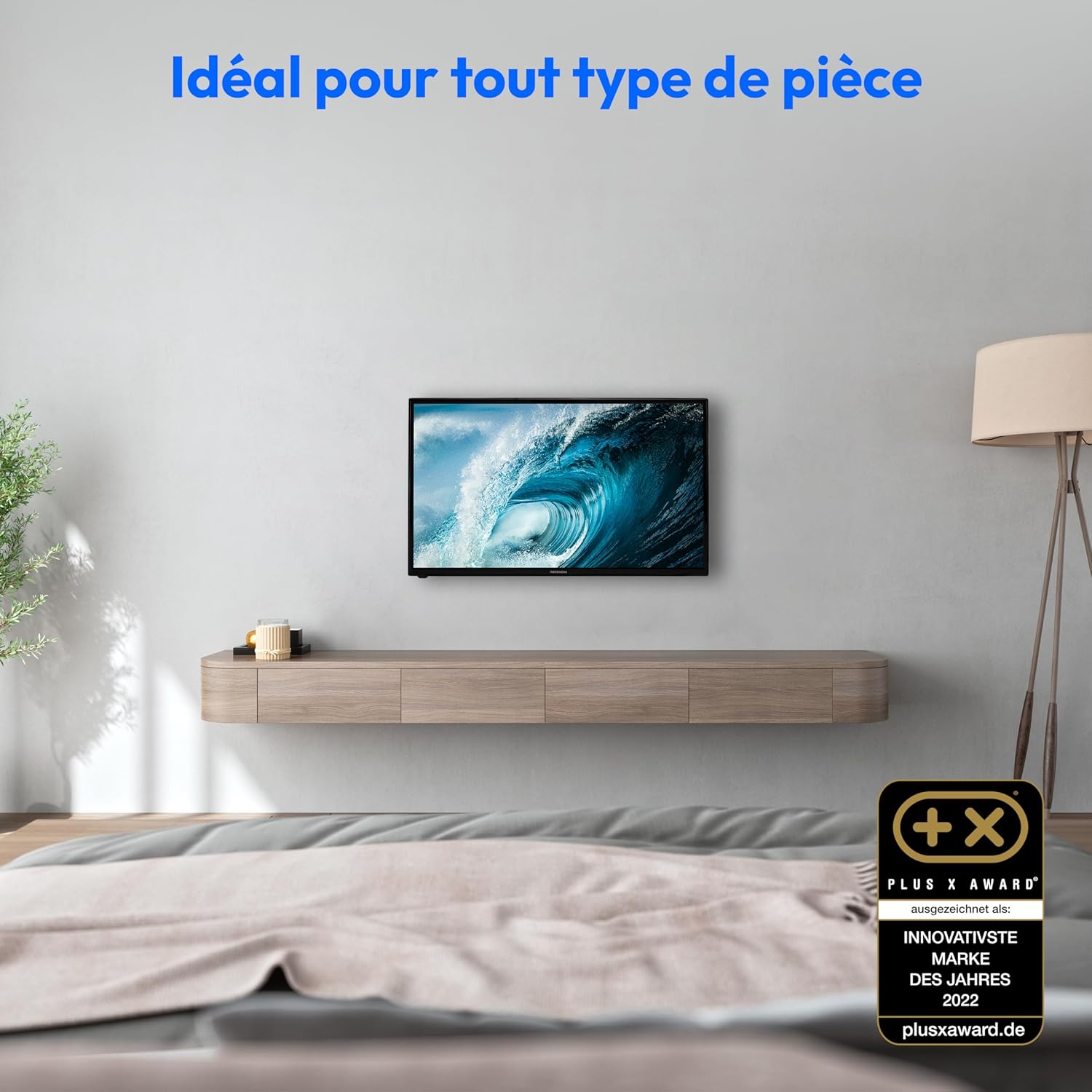 MEDION E14080 (MD 30224) Téléviseur Full HD 100,3 cm (40 Pouces) (Lecteur DVD intégré, récepteur Triple Tuner DVB-T2 DVB-C DVB-S2, 2 x HDMI, VGA, USB, Mediaplayer, CI+)