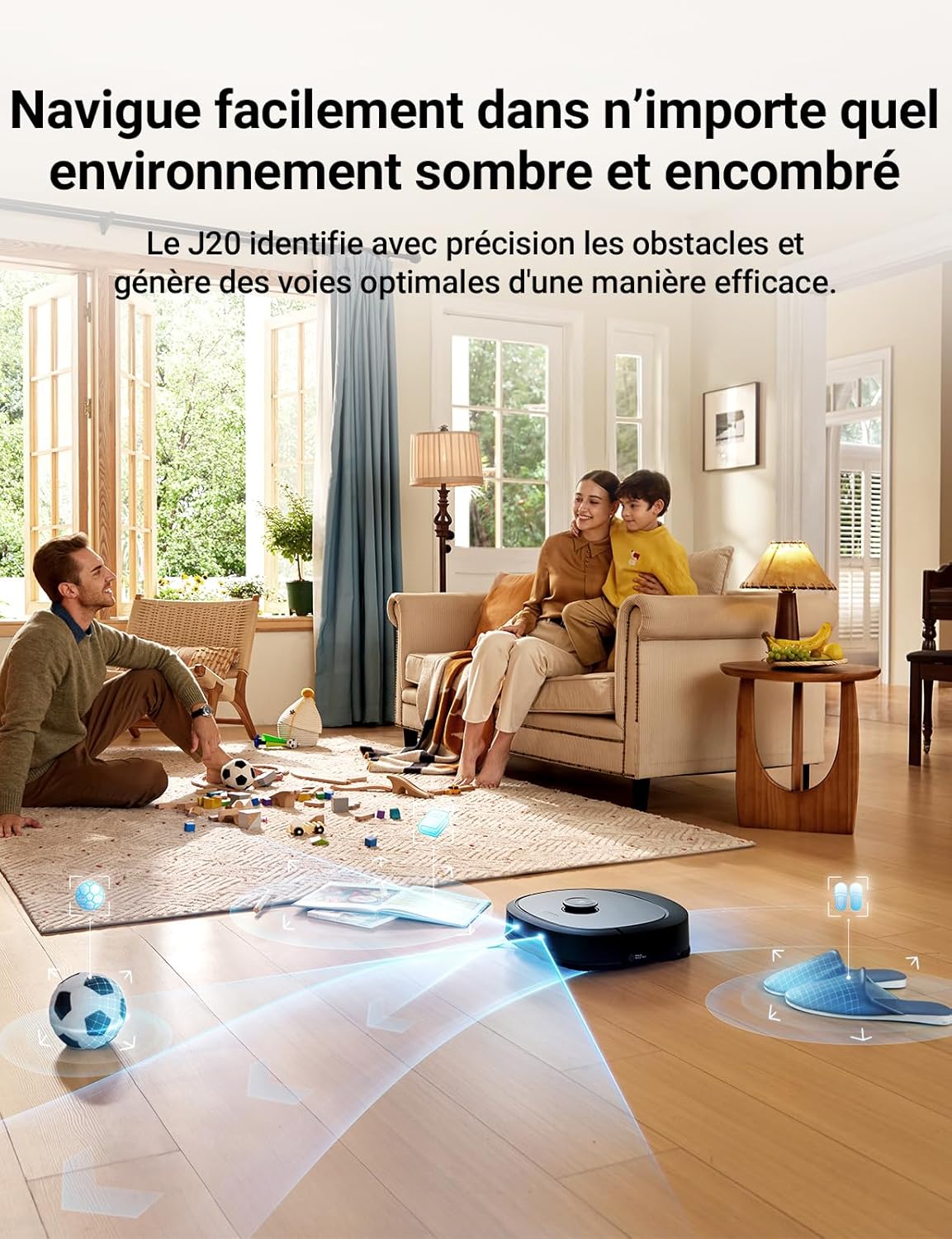 EUREKA J15 Pro Ultra Aspirateur Robot,Robot Aspirateur Laveur 16200 Pa,Nettoyage des Bords,Brosse Anti Enchevêtrement,Lavage de Serpillière à l'eau Chaude 75℃,Base autonettoyante
