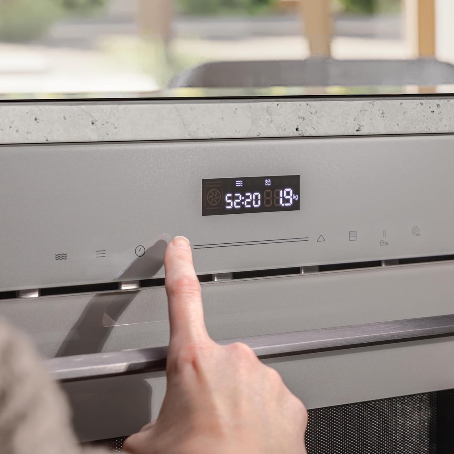 Cecotec Four à micro-ondes encastrable 60x45cm Bolero Hexa MW703800 Glass Grey. 1450W, 34L, fonction micro-ondes, mode grill, décongélation, menu automatique, cuisson rapide, minuterie électronique