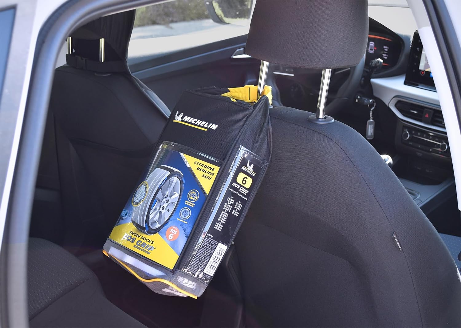 MICHELIN Chaussettes à Neige Textile EVO 6, Gris, SOS