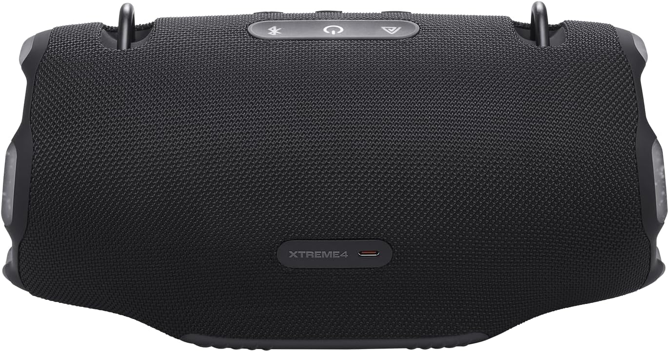 JBL Xtreme 4, Enceinte portable Bluetooth avec son JBL Pro, jusqu'à 24h d'autonomie, Recharge rapide, Étanche indice IP67, bandoulière incluse, bleu, Prise européenne (Type C)