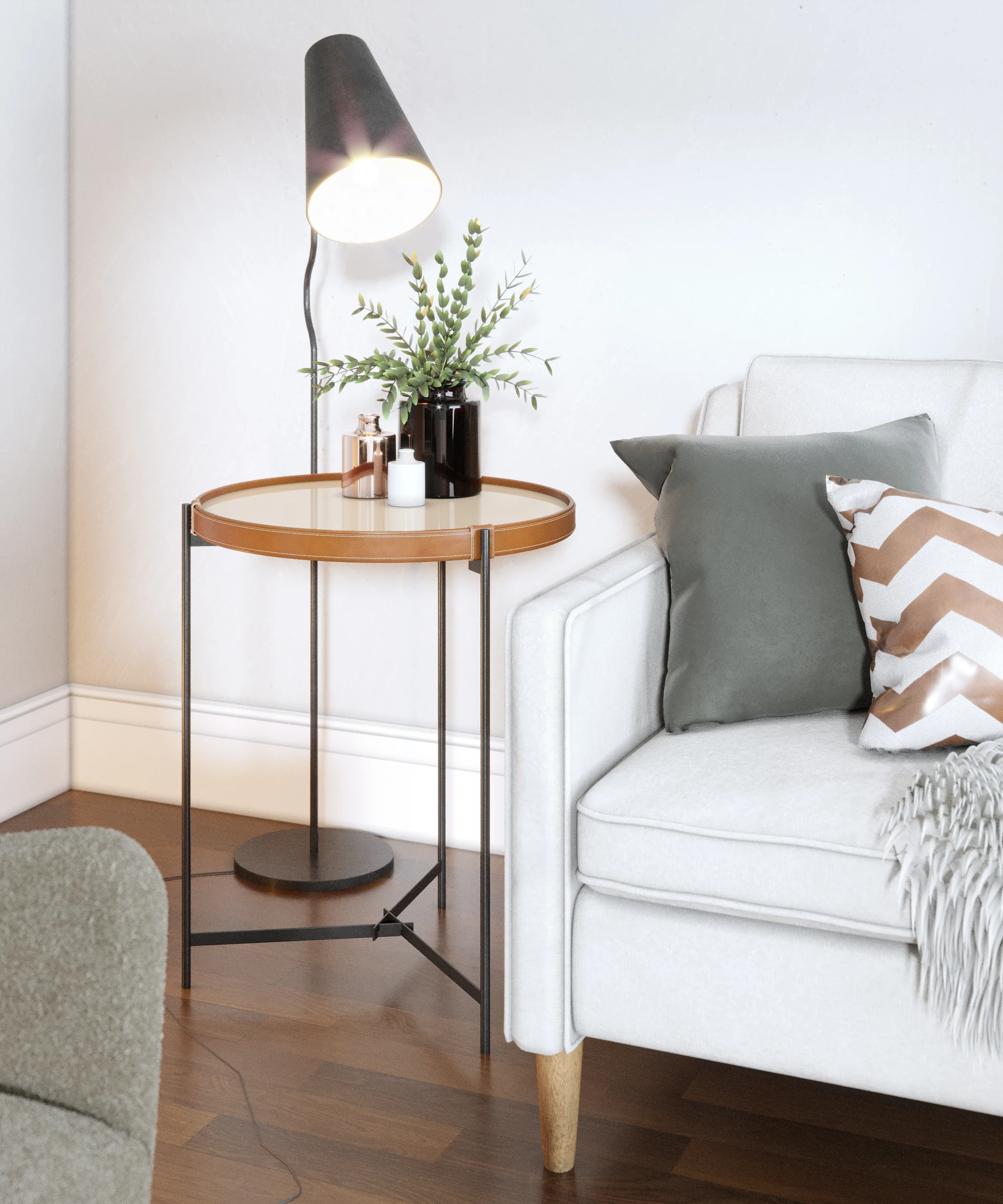 TABLE  MESA AQUA LATERAL(P) OFF WHITE/GRAFITE 69111