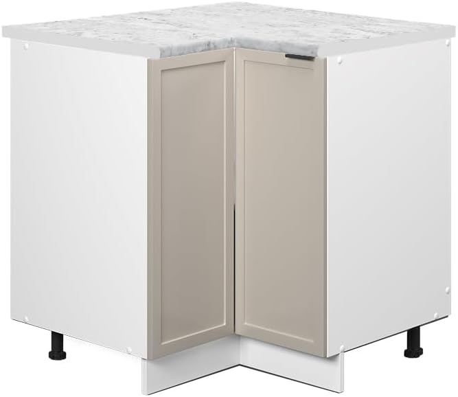 Vicco Meuble pour Four Fame-Line, Blanc Haute Brillance/Blanc, 60 cm avec étagères Ouvertes