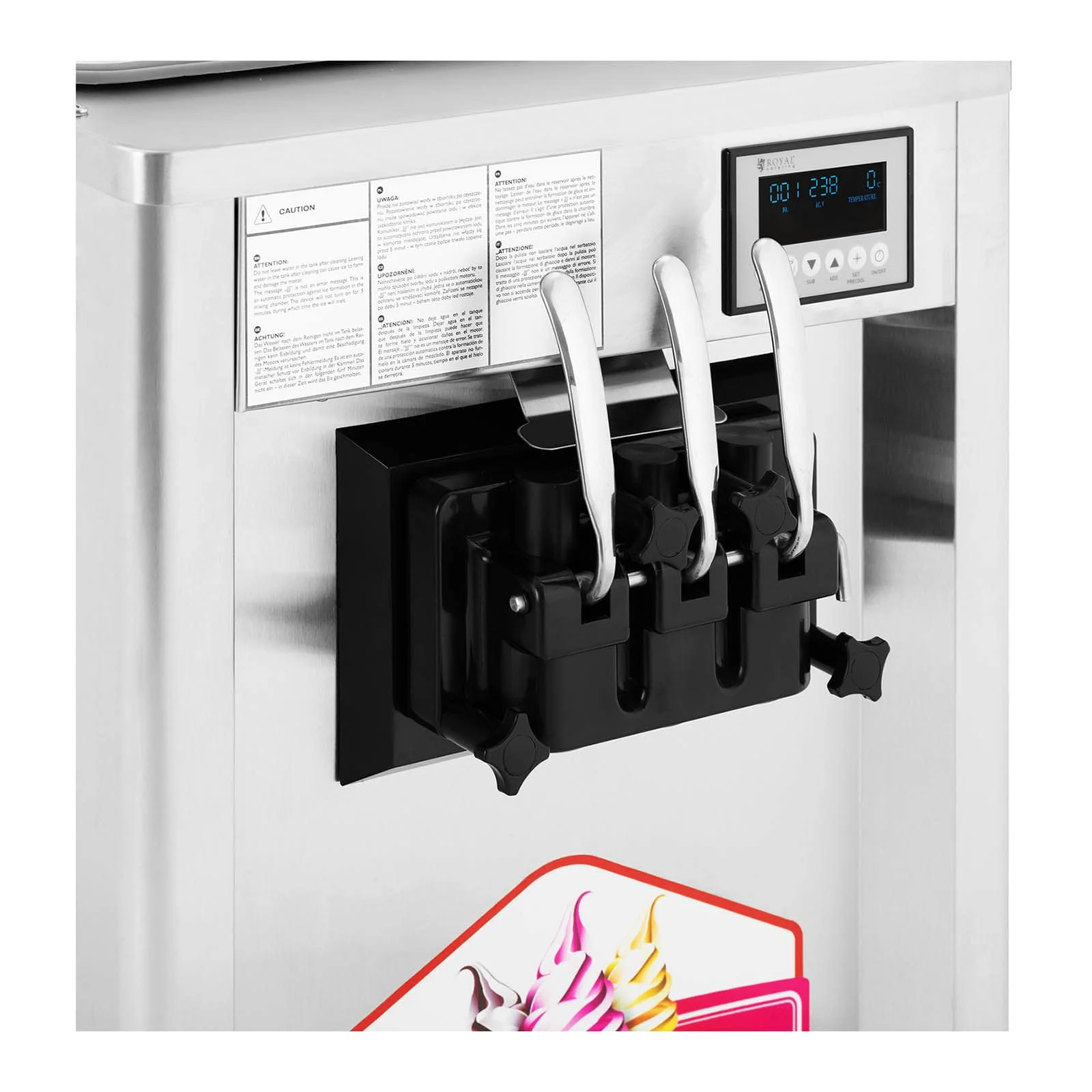 Machine à glace italienne 1150 watts 18 l/h 1 parfum machine à glace italienne pro machine à glace italienne pas chère  14_0004901