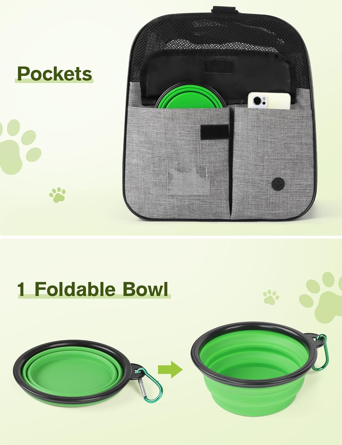 Pecute Sac de Transport pour Animal Domestique, Tissu en Maille Respirant, Convient pour Les Voyages, utilisé pour Chien, Les Chats et Les Chiots de Moins de 6 kg