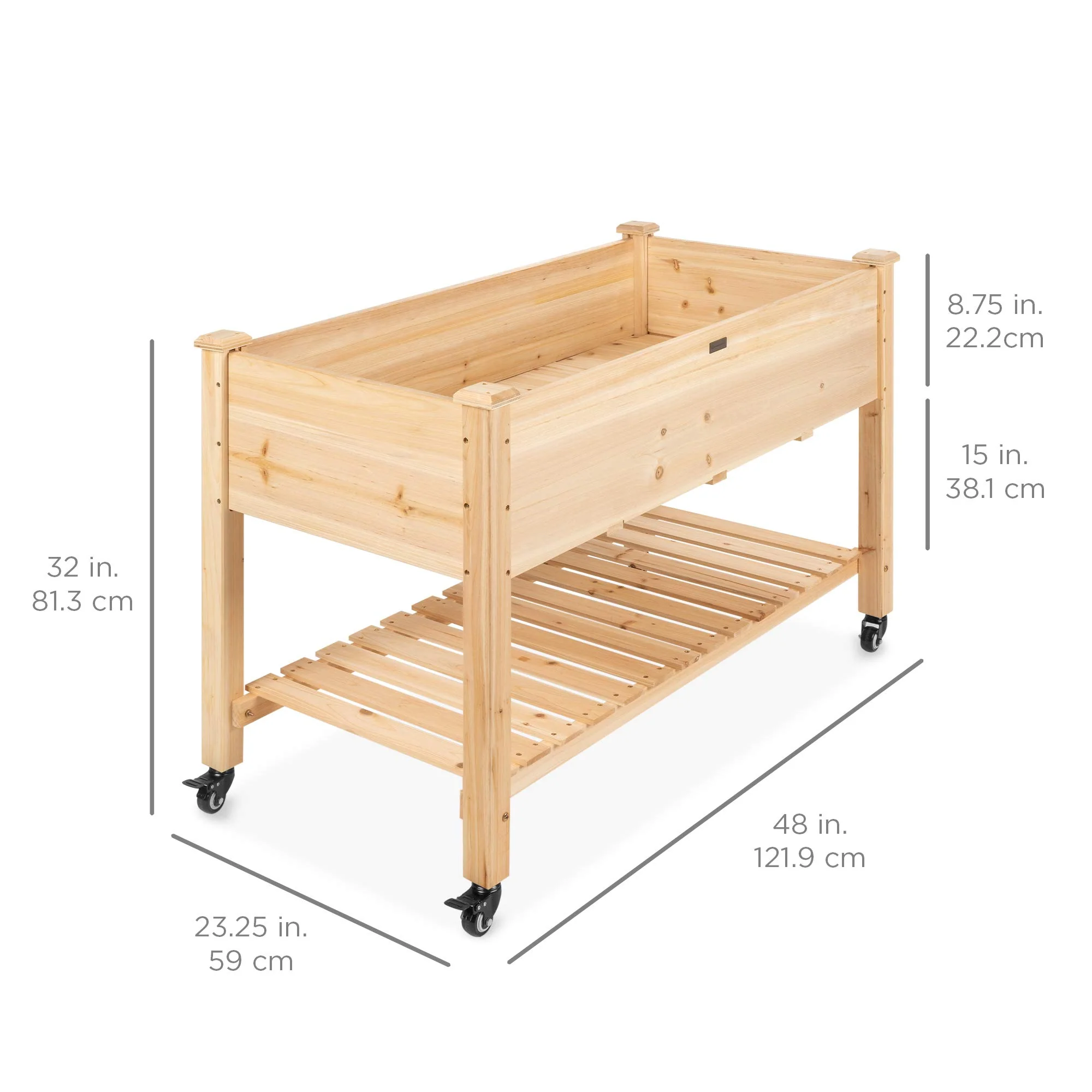 Best Choice Products Raised Garden Bed 48x24x32