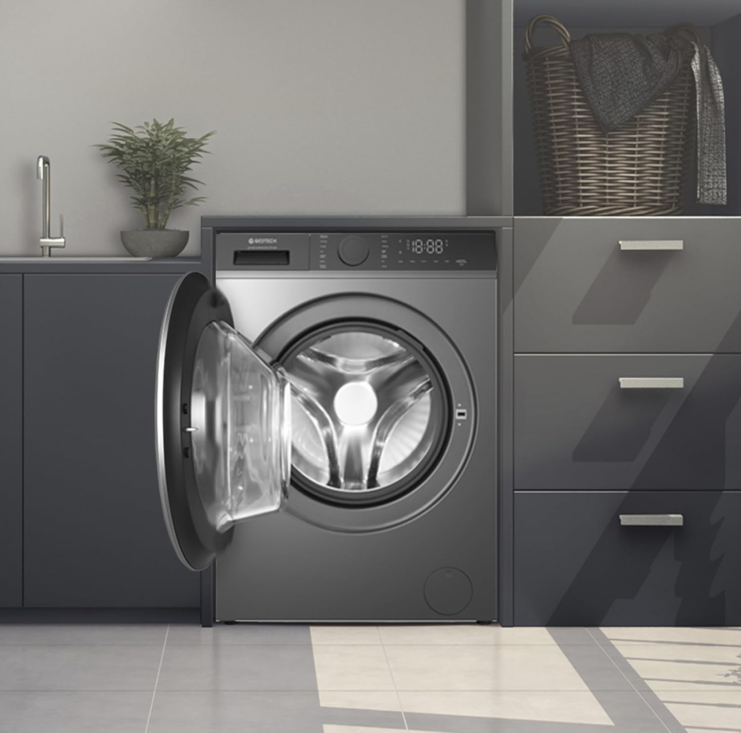 Lave-linge frontal GEDTECH GLL71200WH - 7 Kgs - 1400 tr/mn - 16 programmes - Eco - Intensif - Rapide – Très Faible conso