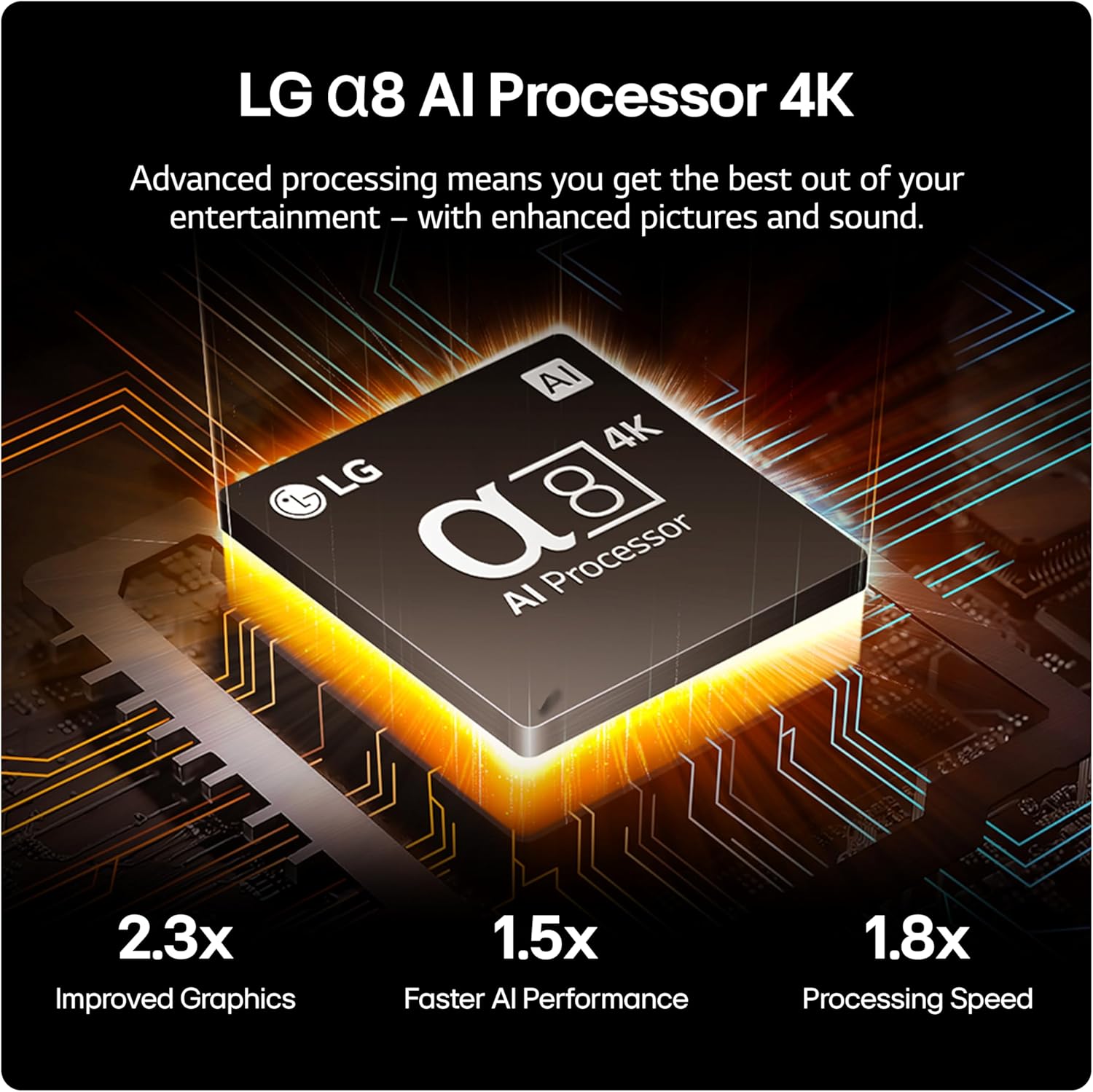 LG TV LED 2024 | 50UT73 | 50 Pouces | UHD | Processeur α5 gen 7 AI 4K, Noir