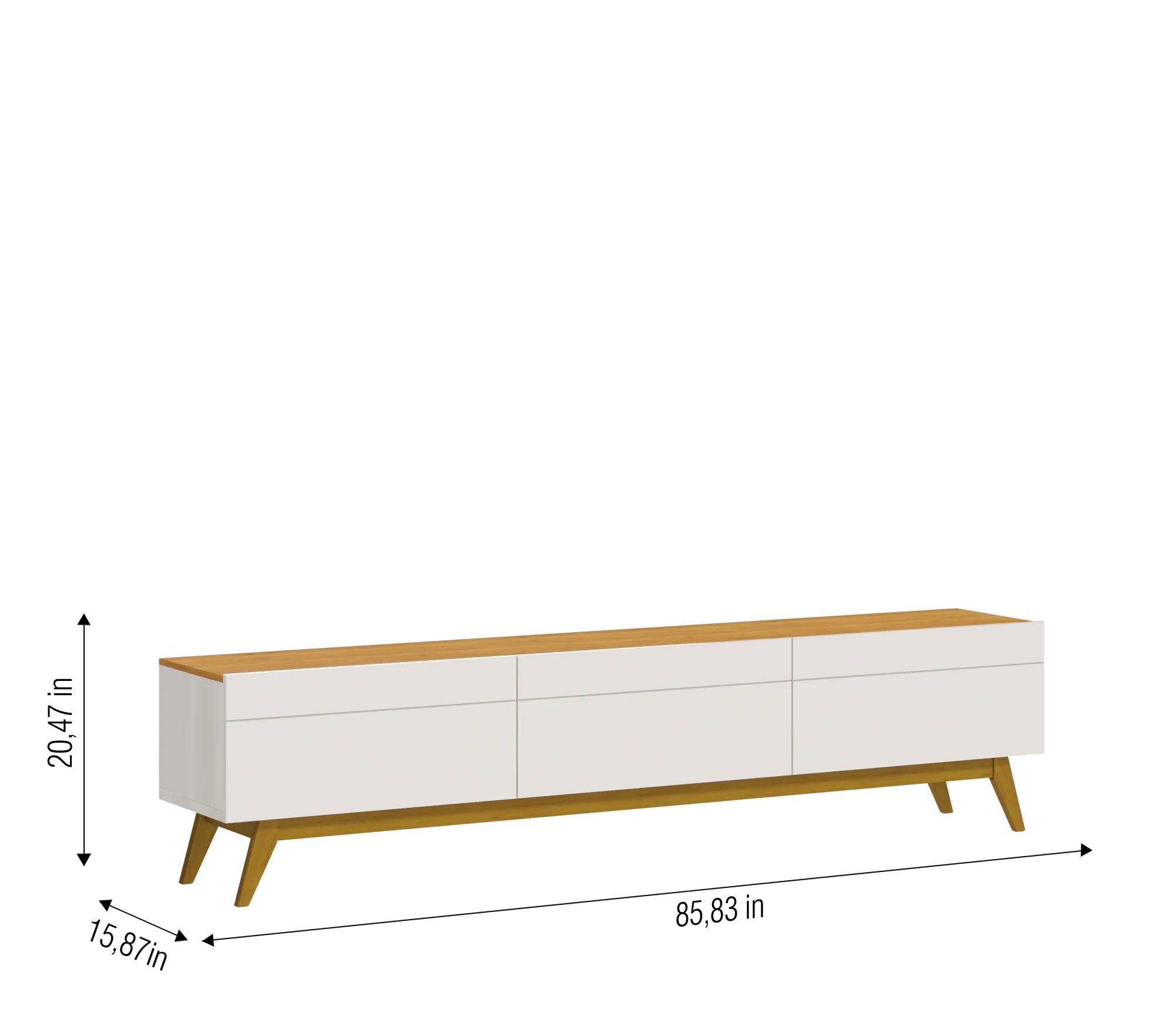 MEUBLE TV CLASSIC 3G 2.2 OFF WHITE/NATURE  10633