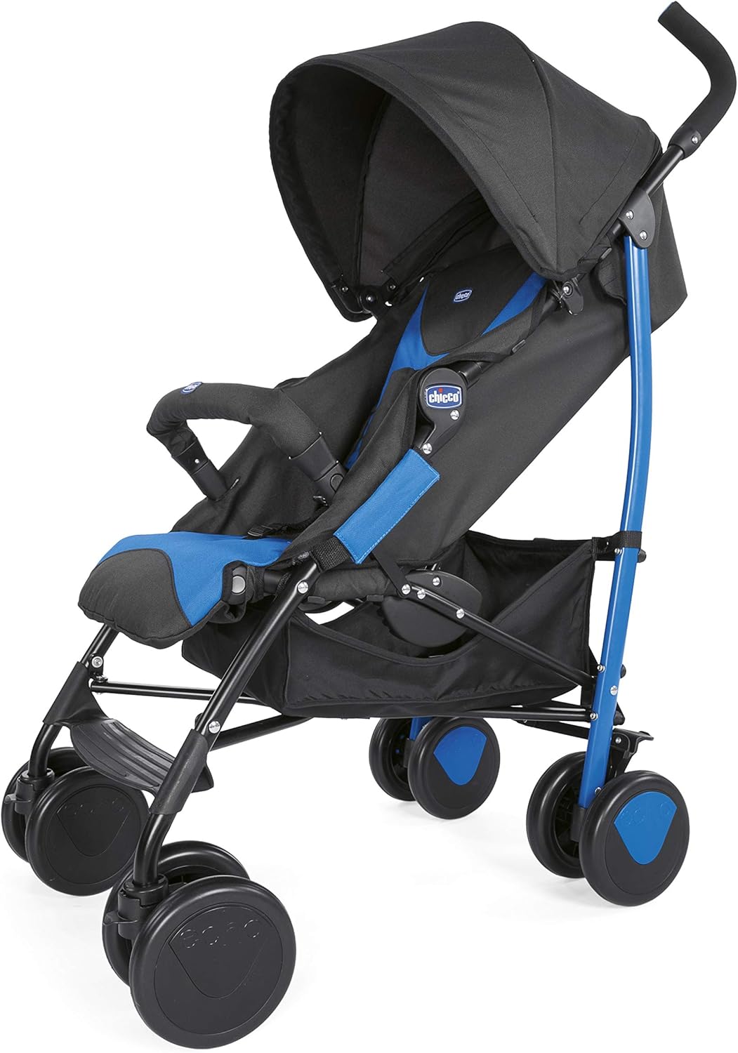 Chicco Echo Poussette Légère et Compact, Inclinable avec Arceau de Protection, Position Landau, Pliage Parapluie, Canopy Ajustable - de la Naissance à 22 Kg - Rouge