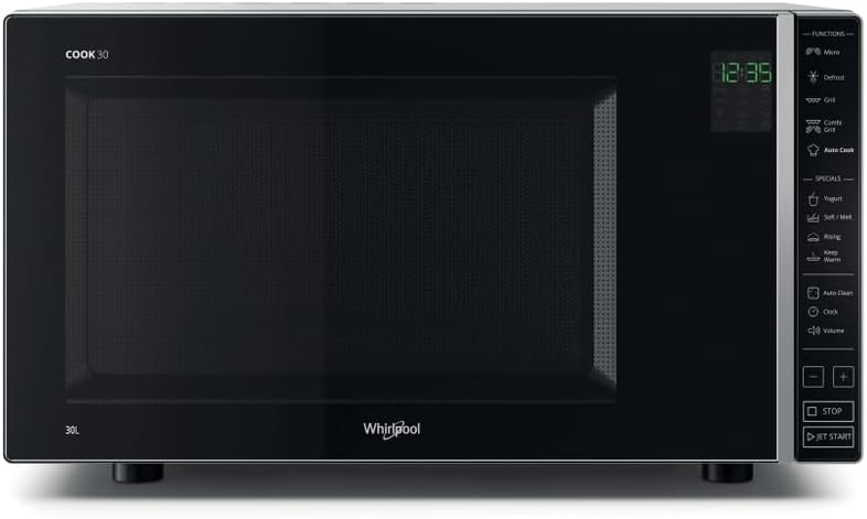 Whirlpool MWP 303 SB Four à micro-ondes, 30 litres, argent/noir & Wpro AVM305 Plat Crisp Diamètre: 30.5 cm