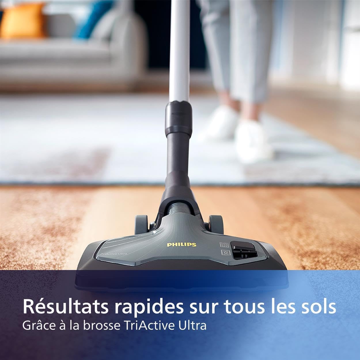 Philips Série 9000 Aspirateur sans Sac - 900 W, pour Toute Surface, avec Filtre Anti-Allergènes H13 et Brosse TriActive Ultra (XB9154/09)