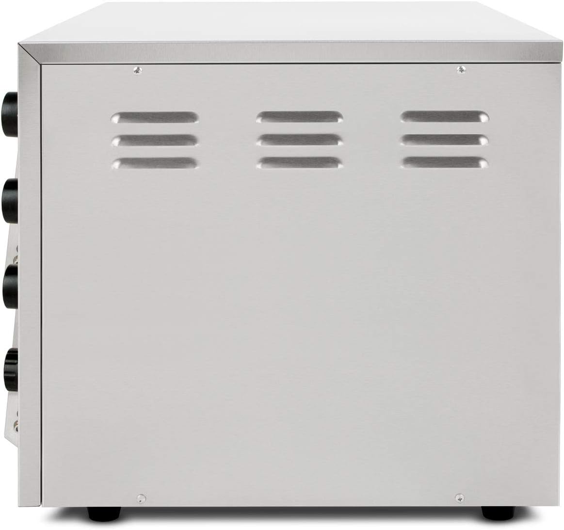 VERTES Four à Pizza électrique, Deux Etages, 3000W, Pierre réfractaire four, Chaleur de voûte et de Sole réglable indépendamment jusqu'à 350°C, Fonction minuterie, four double cavité, Acier INOX