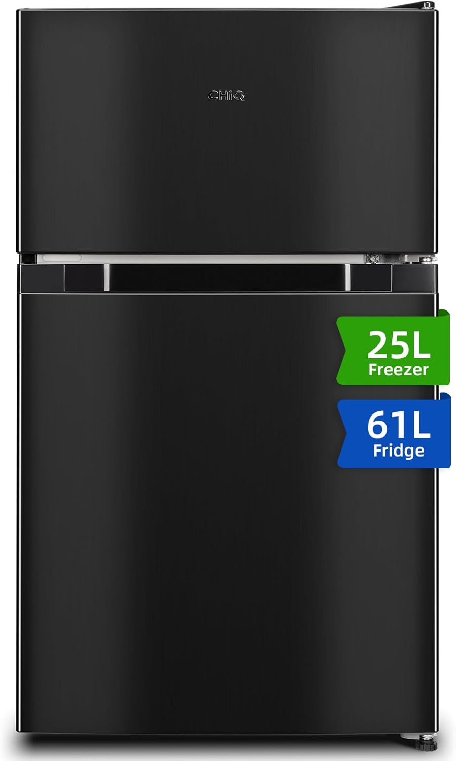 CHIQ Réfrigérateur autoportant 317L à Inverter, 322 l, sans givre, flux d'air multiple, congélation rapide, électronique tactile, compresseur avec garantie de 12 ans, efficacité améliorée, noir