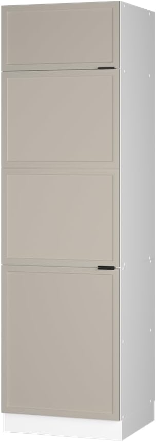 Vicco Meuble pour Four Fame-Line, Blanc Haute Brillance/Blanc, 60 cm avec étagères Ouvertes