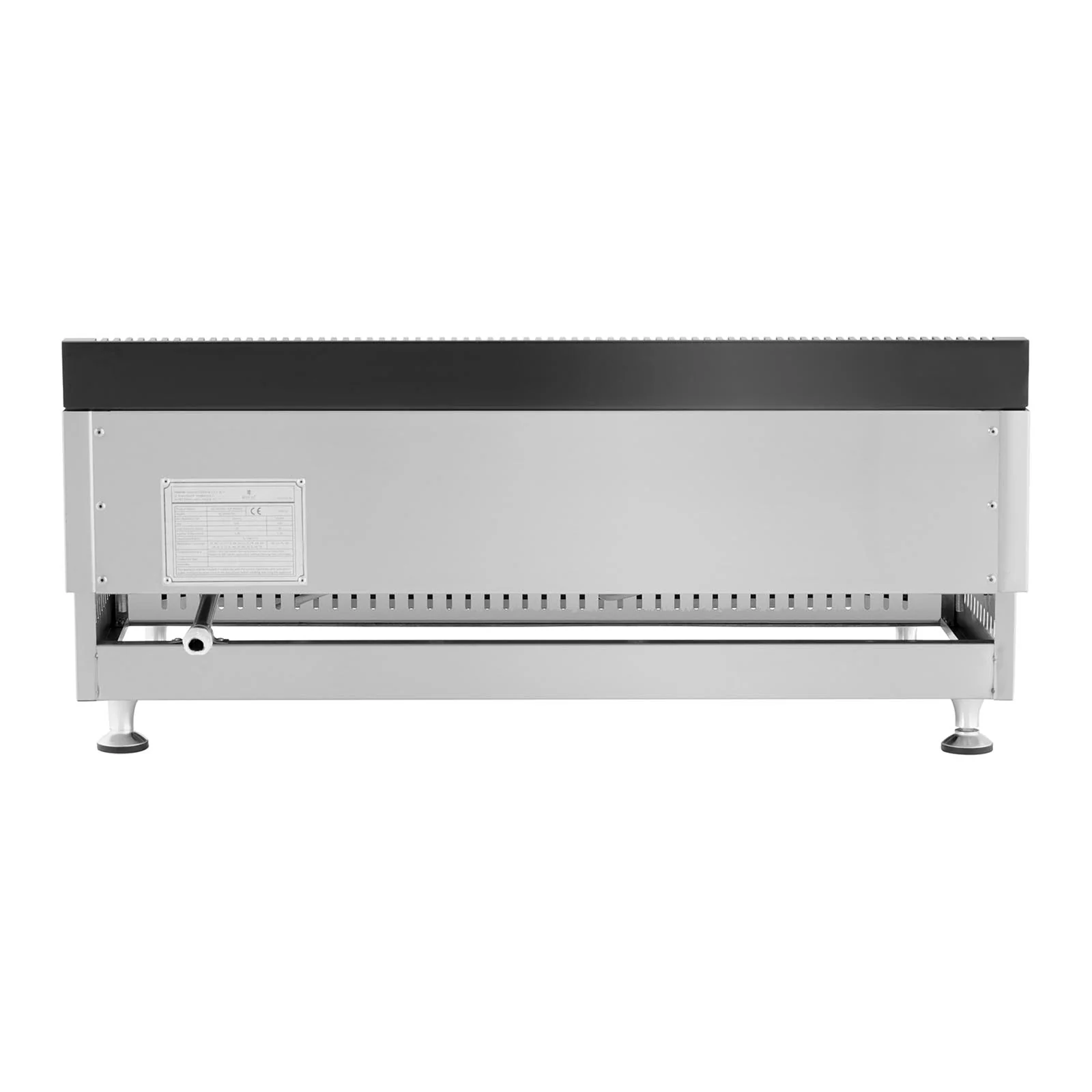 Plancha à gaz naturel en inox grill professionnel 75 cm 2 zones de cuisson (plaque 74,5 x 40 cm, 20 mbar, gaz naturel, 50 - 300 °c, lisse / rainurée, évacue la graisse) 14_0004035