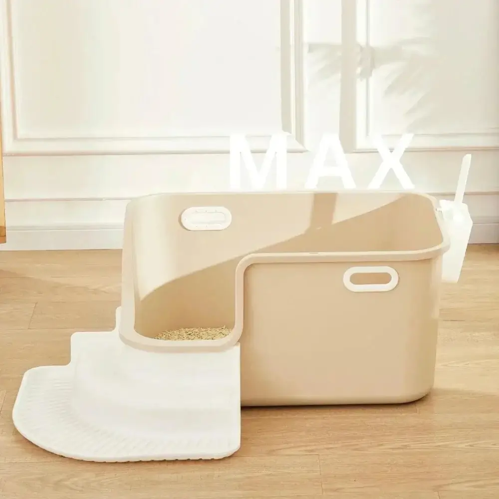 Bac à litière chat XXL - Espace et propreté garantie