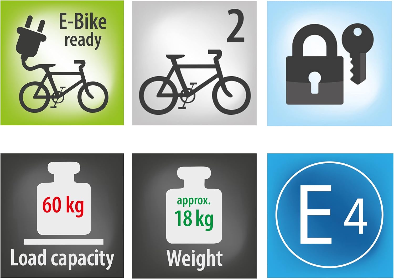 EUFAB 12010LAS Porte-vélo Pliable Raven pour 2 vélos