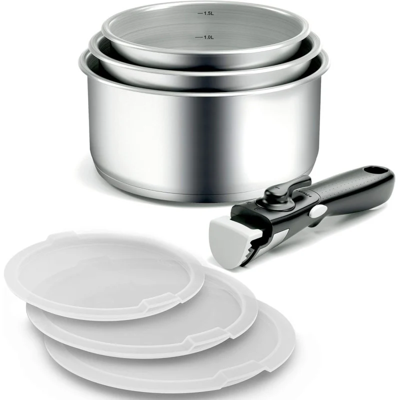 291107, Set De Casseroles 16,18,20cm, Inox, 7 Pièces Backen