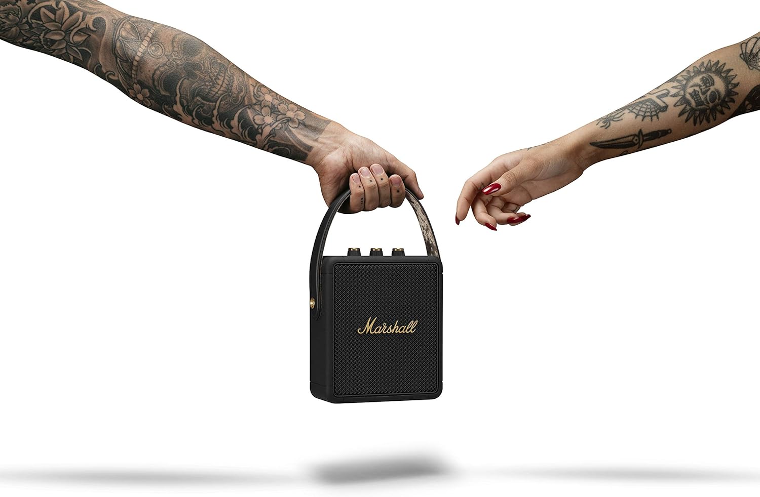 Marshall Stockwell II Enceinte Bluetooth Portatif - Noir et Laiton[Exclusif Amazon]