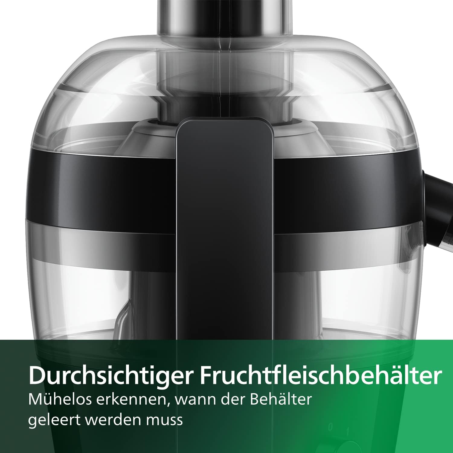 Philips Entsafter – 1100W, 2L, HomeID-Rezepte-App, XXL-Einfüllffnung, QuickClean (HR1921/20), 25 x 43.2 x 29.6 cm, Edelstahl