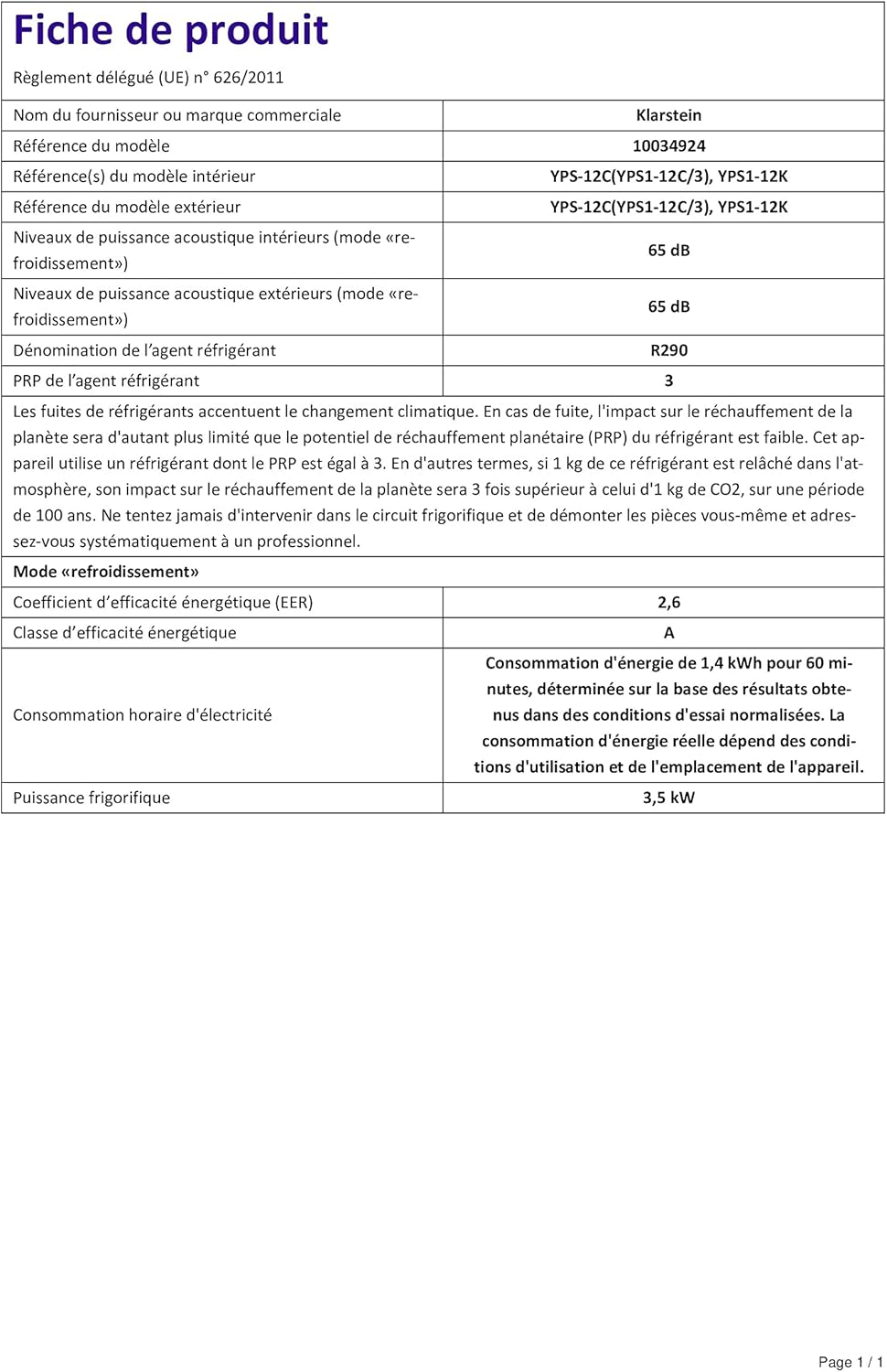 Klarstein Climatiseur Mobile Silencieux, Climatiseur 3 en 1, Mode Nuit, Déshumidificateur, Ventilateur, Mini Climatisation à Faible Conso, Evacuation, Clim Portable, Puissante, 12000 BTU, Climatiseurs