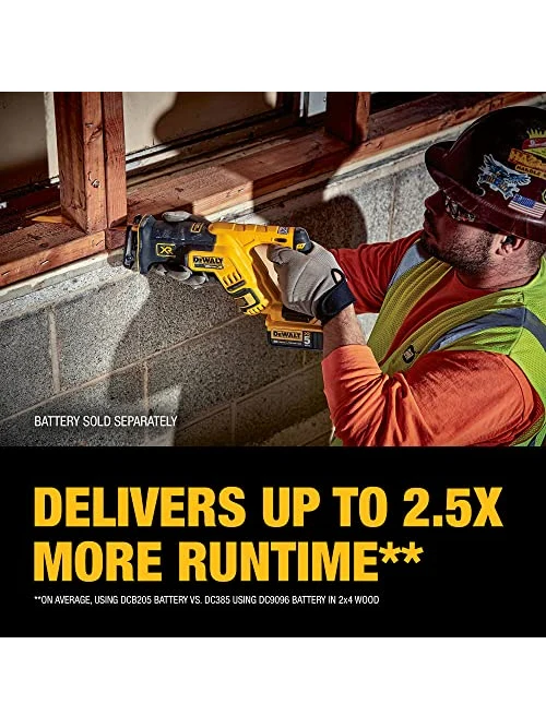 DEWALT 20V MAX* XR Reciprocating Saw, Compact, Tool Only (DCS367B), Black